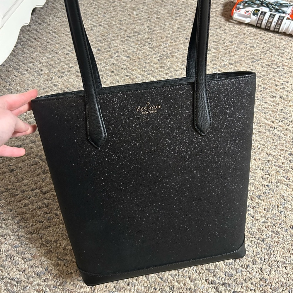 Kate spade glitter tinsel shoulder tote bag